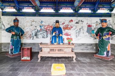 Çin 'den geleneksel Hejian Ivrou Huguo Tapınağı