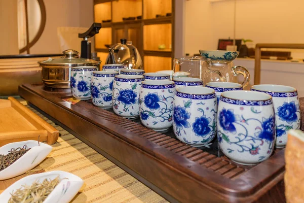 中国传统合建罗湖霍国寺的茶 — 图库照片