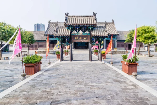 Temple Hejian Lvrou Huguo Traditionnel Chine — Photo