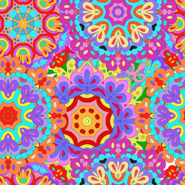 Colorful Seamless Pattern Mandala Can Used Wallpaper Pattern Fills Web — Stock Photo, Image