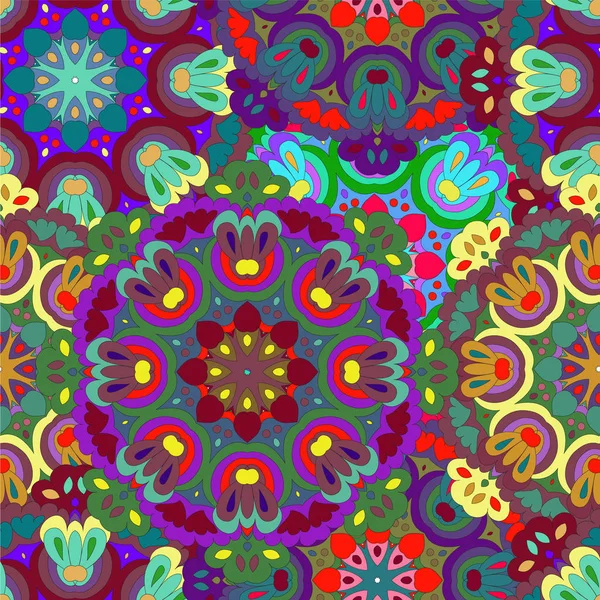 Colorful Seamless Pattern Mandala Can Used Wallpaper Pattern Fills Web — Stock Photo, Image