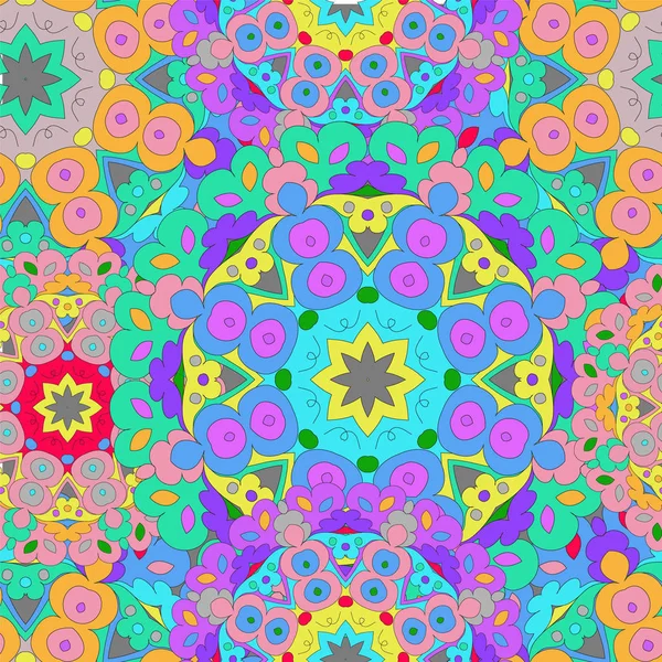 Mandala Motif Sans Couture Coloré Peut Être Utilisé Pour Papier — Photo