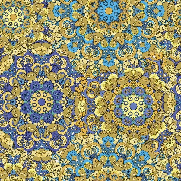 Renkli dikişsiz desen mandala, duvar kağıdı için kullanılabilir, desen dolgular, web sayfası arka plan, yüzey dokular. Mutlu tasarım Deseni. Arapça, Hindistan, İslam, Asya.