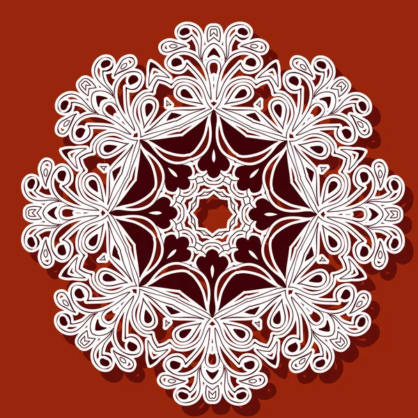 Ornamental round organic pattern, circle background with many details, can be used for wallpaper, pattern fills, background,surface textures. Asia, India, Islam, Stickers.