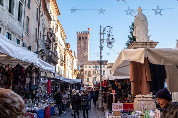 Marché Noël Bassano Del Grappa Italie Décembre 2019 — Photo