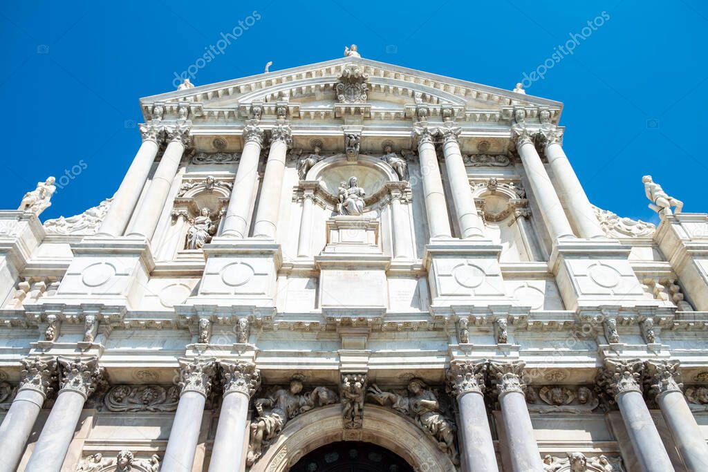 Facade of a church in Venice