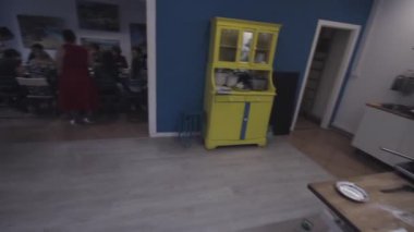 Saint Petersburg, Rusya Federasyonu - 5 Ocak 2019: atölye tamamlandıktan sonra yemekler yemek