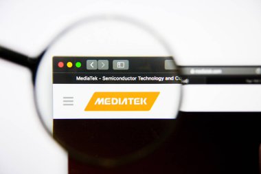 Los Angeles, Kaliforniya, ABD - 25 Ocak 2019: Mediatek Web sitesi ana. Mediatek logo görüntü ekranda görünür.