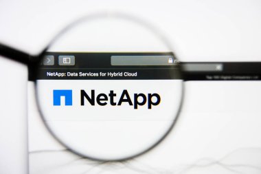 Los Angeles, Kaliforniya, ABD - 25 Ocak 2019: Netapp teknolojisi web sitesi ana. NetApp teknolojisi logo görüntü ekranda görünür.