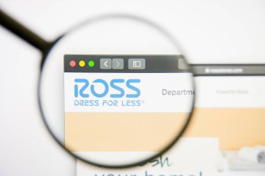 Los Angeles, Kaliforniya, ABD - 14 Şubat 2019: Ross mağaza Web sitesi ana. Ross Mağazalar logo monitör ekranında görünür.