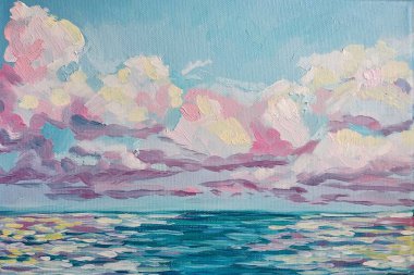 soyutlama, mavi deniz, deniz, soyut yatay