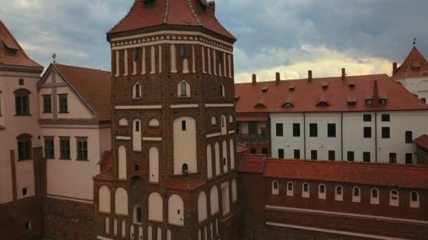 Castello Mir Bielorussia Volo Sul Drone Panorama Del Castello Mondiale — Video Stock