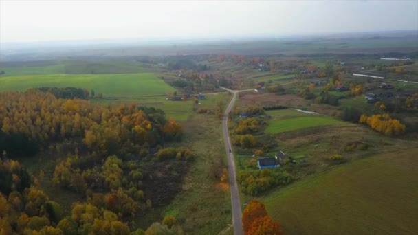 Drone Dji Mavic Pro Πτήσεις Πάνω Από Πεδία Της Λευκορωσίας — Αρχείο Βίντεο