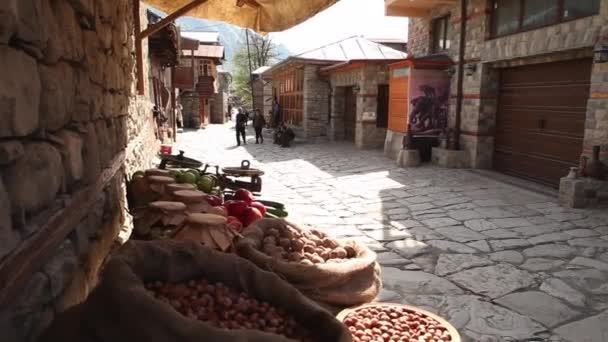 Ázerbájdžán Baku Dne Května 2015 Místní Ázerbájdžánu Procházku Obchodním Trhu — Stock video