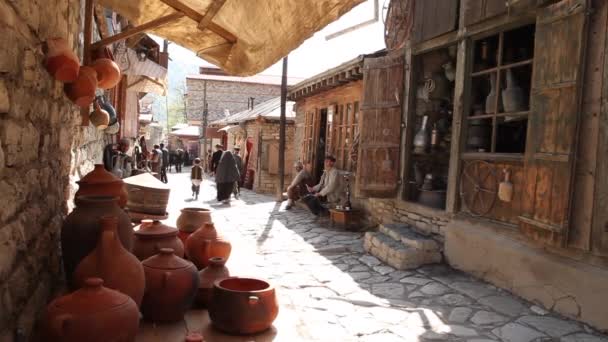 Баку Азербайджан Мая 2015 Года Жители Азербайджана Ходят Торговому Рынку — стоковое видео