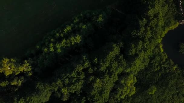 Ivana Kupala Ünnep Drone Repülés Tűz Ivana Kupala Dobás Koszorúk — Stock videók