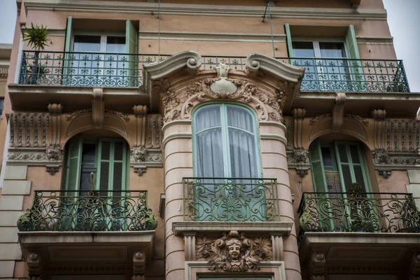 Monako Yaz Sokakları Sokaklarda Dış Detayları Çatılar Fanori Kapılar Monte — Stok fotoğraf