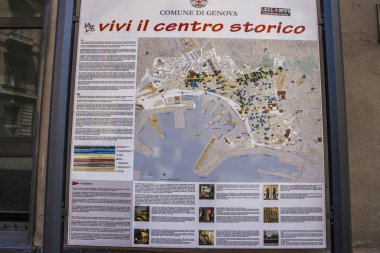 Cenova, yaz sokakları, sokaklarda dış detayları, çatılar, ışıklar ve kapılar, pencereler, Cenova yolları. Plaza Kristof Kolomb, parklar, Cenova Müzesi, balıkçıların limanları. Evlerde Genova İtalyan Madonna heykel freskleri, hız turu 