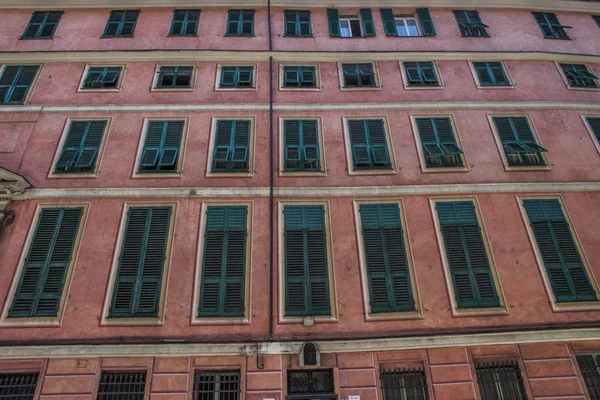 Genoa, summer streets, exterior details on the streets, roofs, lights and doors, windows, Genoa roads. Plaza Christopher Columbus, parks, Museum of Genoa, ports of anglers. Genova italian Madonna sculpture frescoes on houses, velocity tour