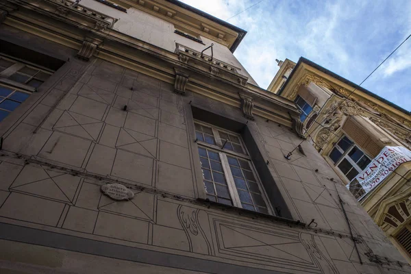 Genua Zomer Straten Exterieurdetails Straten Daken Lichten Deuren Ramen Genua — Stockfoto