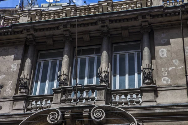 Genova Nyári Utcák Külső Részletek Utcákon Tetők Fények Ajtók Ablakok — Stock Fotó