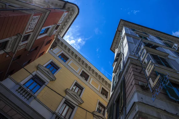 Génova Calles Verano Detalles Exteriores Las Calles Techos Luces Puertas —  Fotos de Stock