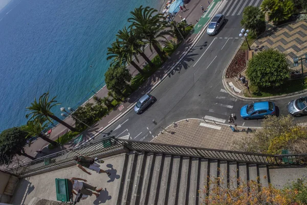 Város Nizza Bazilika Temploma Város Utcáin Kikötők Kompok Vonalhajózási Hajók — Stock Fotó