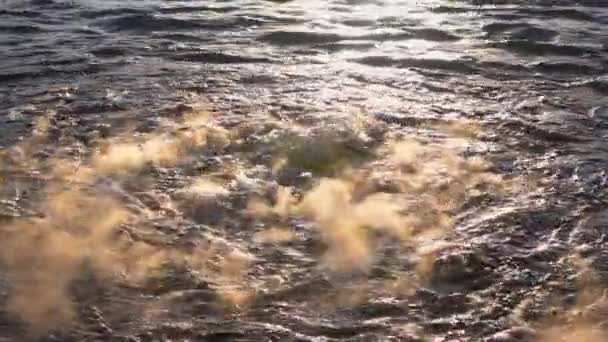 Bubbling Water Geyser Nitrogen Water Waves Geyser Drilling — Stock Video