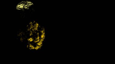 Siyah Renk Üzerine Bir Dijital Fraktal Resmi