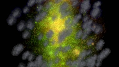 Parlayan parçacıklarla soyut arkaplan.