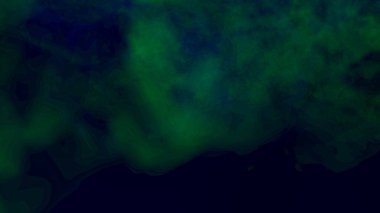 Gizemli derin mavi ve yeşil soyut dokulu arka plan kozmik bulutsuları veya derin okyanus keşiflerini çağrıştırıyor.