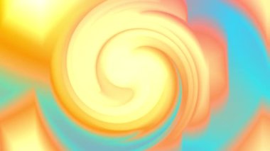 Vibrant vortex of warm orange, yellow, and cool blue gradients creates dynamic abstract motion and energy