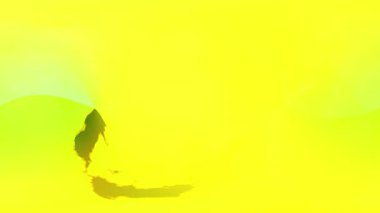 Dinamik soyut akışkan hareket, canlı sarı ve yeşil gradyanlar, enerjik ve modern.