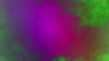 Hareketli mor ve yeşil sis hareketli grafikler ve görsel efektler için atmosferik soyut arkaplan oluşturur