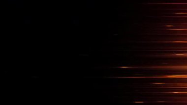 Dinamik ışık çizgileri karanlıkta bulanıklaşır. Canlı turuncu arka plan hız ve enerjiyi gösterir.