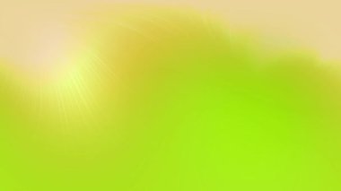 Parlak yeşil manzaranın üzerinde altın güneş ışığı parlıyor. Güzel bir yaz manzarası yaratıyor.