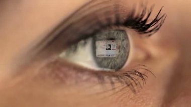 Kadın kız göz makro monitör, shoping online Internet taobao alibaba arıyorsunuz