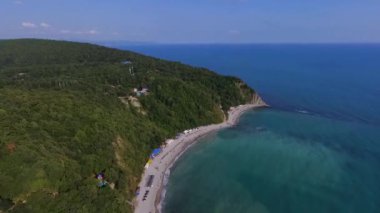 Blue Bay Karadeniz güzel Beach Karadeniz'de Krasnodar bölgesi. Havadan görünümü.