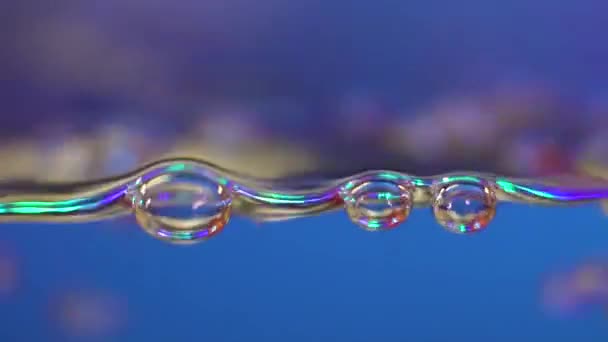 Air Bubbles Rise Surface Water Air Bubbles Side Boiling Water — Stock Video