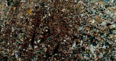 Büyük bir çöplük insanlar çöpleri çöplükte halller. Martılar çöp tepesinin üzerinde uçuyor enkaz ın manzarası.