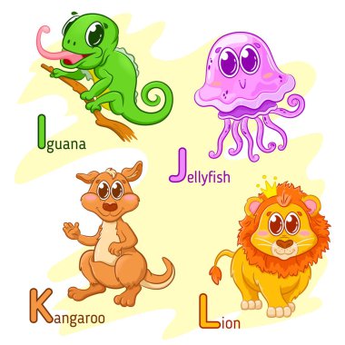 Hayvanlarla alfabenin dört harfi 3