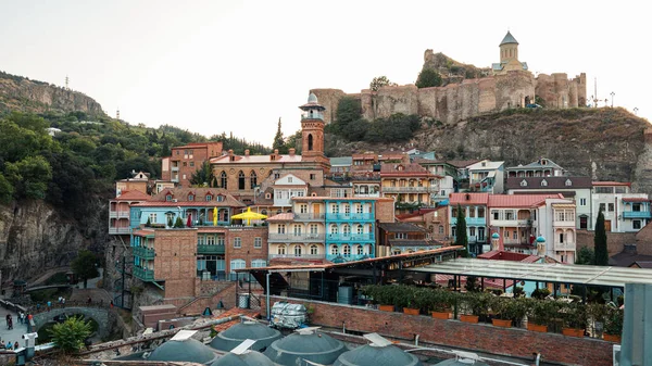 Eski Tiflis 'in panoramik görünümü
