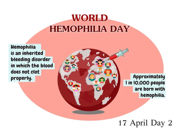 Vektör Çizim Dünya Hemofili Günü — Stok Vektör