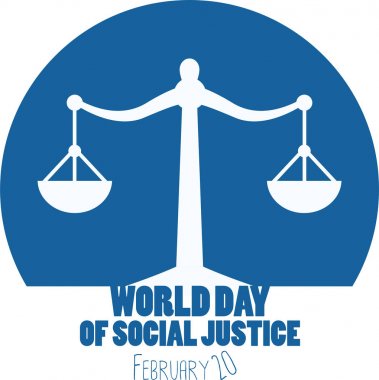 Vektör grafik Dünya Günü sosyal adalet günü İllüstrasyon