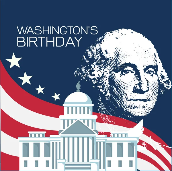 Washington Birthday Vektör grafik İllüstrasyon
