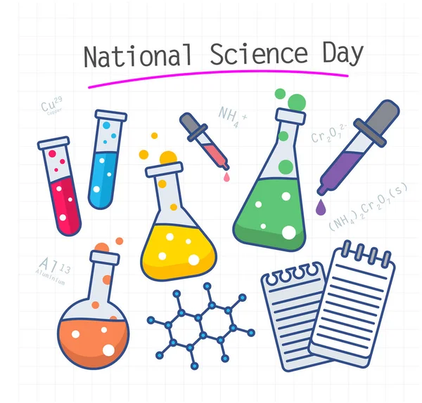 Vektör grafik Milli Bilim günü İllüstrasyon