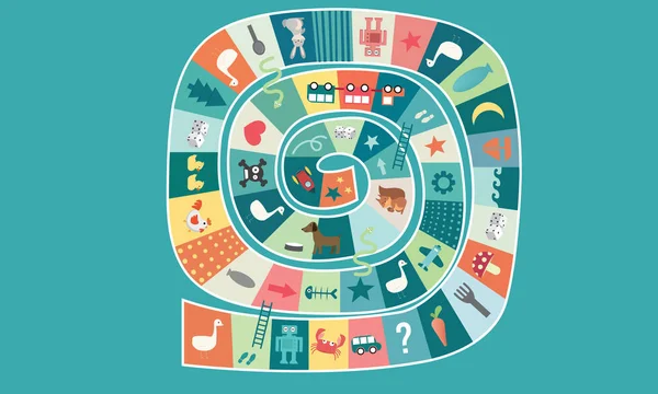 Puzzle oyunu Zar merdiven vektör illüstrasyon