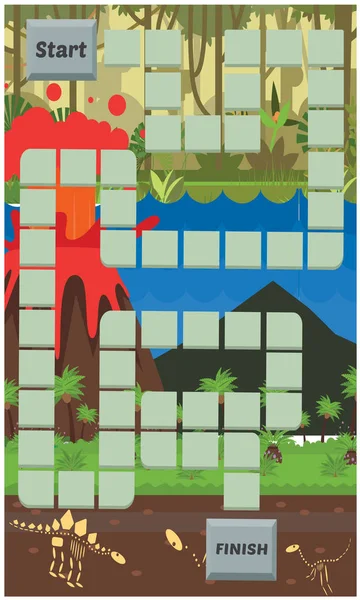 Illustrazione vettoriale di Puzzle game Jurassic ladder — Vettoriale Stock
