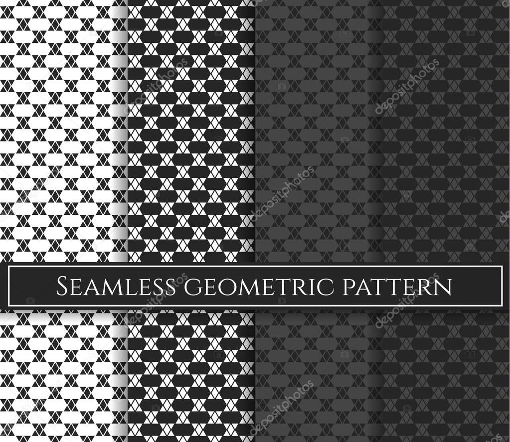 Seamless triangle vector pattern. Abstract geometric pattern in multiple colors. Rhombus background. Lozenge pattern.