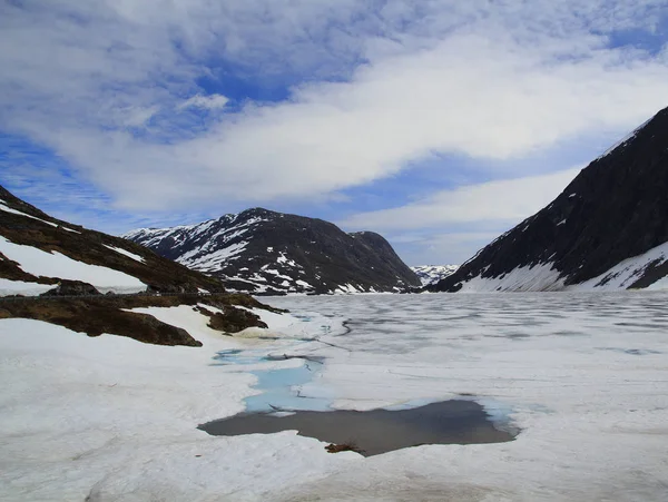 Hegyi út, a módja annak, hogy Dalsnibba szempontból a Geiranger fjordra, Norvégia — Stock Fotó